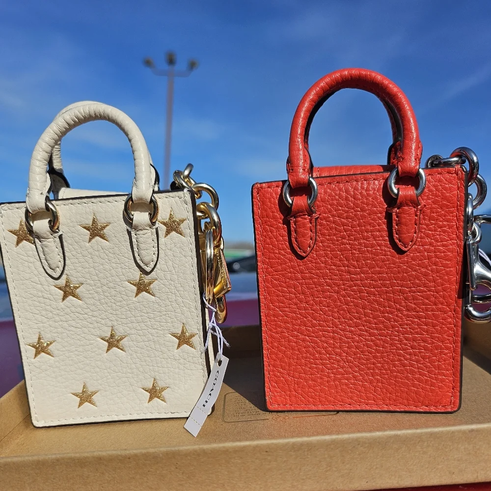 NWT Coach Red Or Cream Micro Totes - Picture 2 of 6
